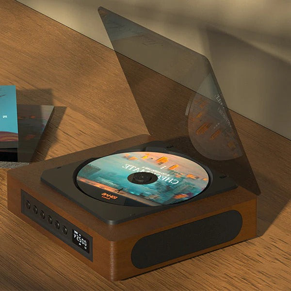 Compact CD Player with Wireless Streaming and FM Radio, LCD Display