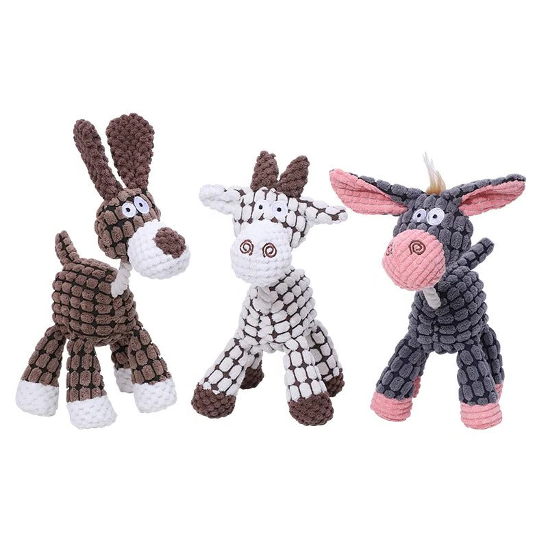 Reinforced Plush Dog Toy with Built-in Squeaker and Pet-Safe Inner Core