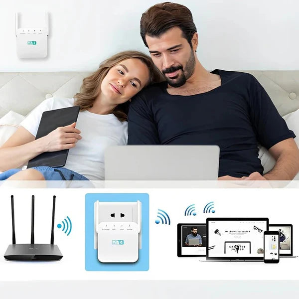 Extended Range Dual Antenna WiFi Repeater