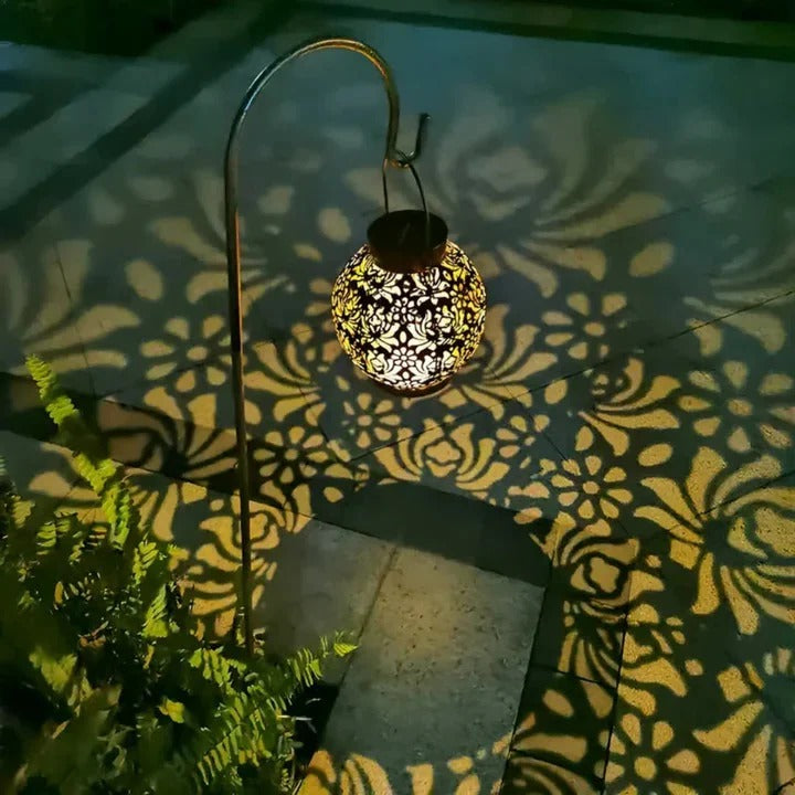 Weatherproof Solar-Powered LED Pendant Light for Outdoor Use