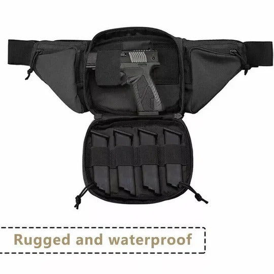 Tactical Waist Pack for Concealed Carry with Adjustable Holster Storage