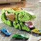 Convertible Dinosaur Truck Playset with Dual Racing Tracks and 3 Mini Cars, Ages 3+