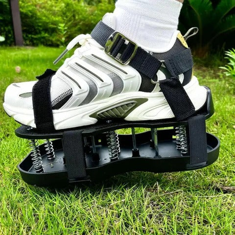 Lawn Aerator Shoes with Metal Spikes and Adjustable Straps