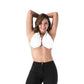 Absorbent Terry Towel Bra with Adjustable Rear Cord and Open Back Design
