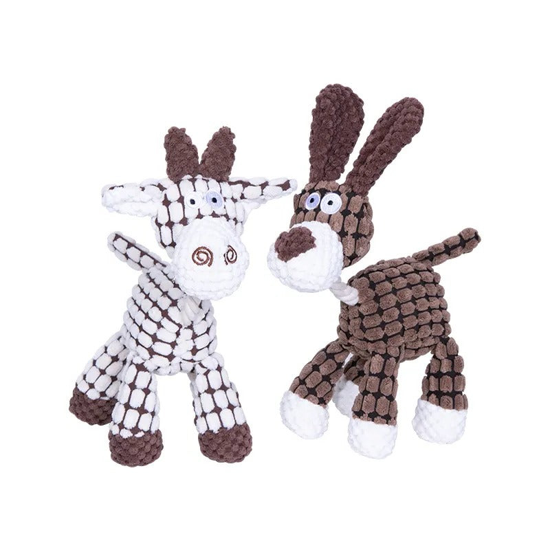 Reinforced Plush Dog Toy with Built-in Squeaker and Pet-Safe Inner Core