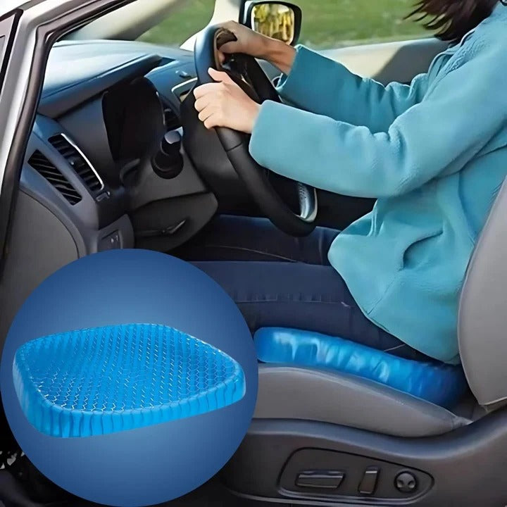 Gel Seat Cushion with Honeycomb Structure and Tailbone Support for Office Chairs, Cars, Wheelchairs