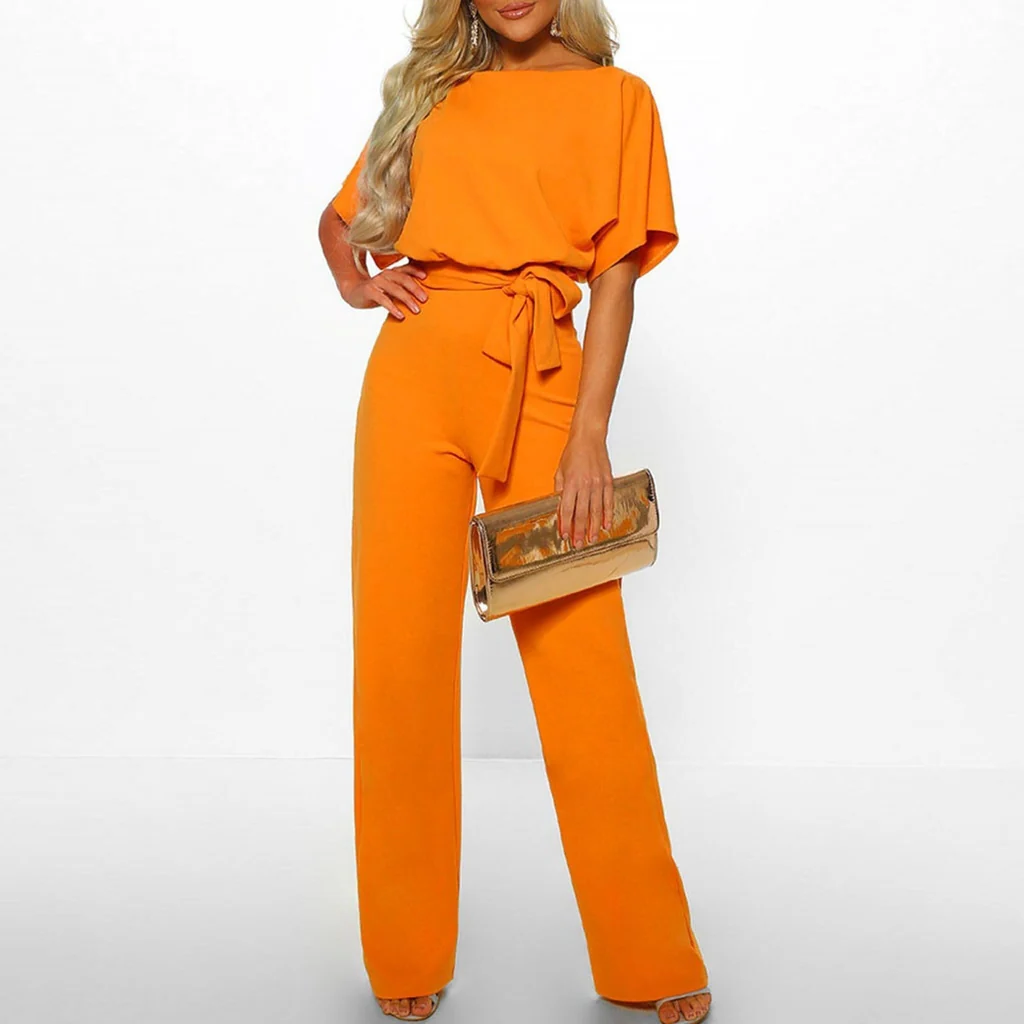 Dark Blue Fitted Jumpsuit with Cotton Polyester Blend and Machine Washable Care
