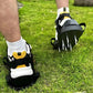 Lawn Aerator Shoes with Metal Spikes and Adjustable Straps