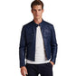 PU Leather-Effect Jacket for Men with Breathable Lining and Light Padding, Zipper Closure