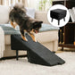 Convertible Dog Ramp with Padded Steps and Suction Cup Base for Beds and Couches