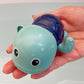 Wind Up Turtle Bath Toy with Floating Action and Sealed Bottom  Design