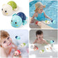 Wind Up Turtle Bath Toy with Floating Action and Sealed Bottom  Design