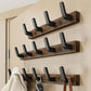 Minimalist Wall-Mounted Coat Hook Rack with Space-Saving Multi-Hook Storage