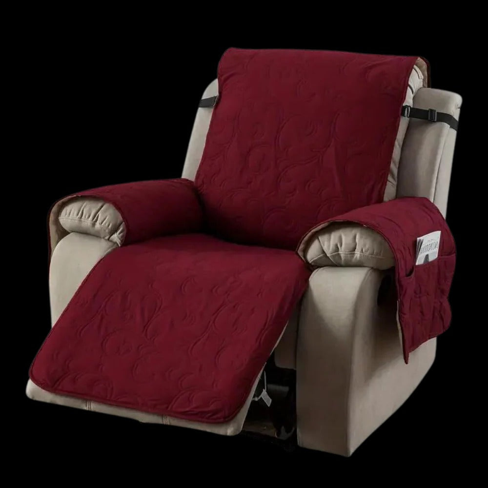 Waterproof Recliner Cover with Plush Fabric and Machine Washable Design