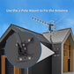 Extra Range Digital Outdoor HD TV Antenna with 360-Degree Motorized Signal Direction