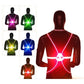 LED Safety Vest with 360-Degree Illumination and Adjustable Band, Weather Resistant