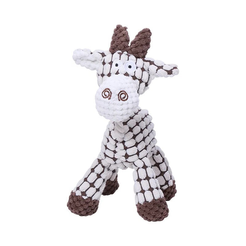 Reinforced Plush Dog Toy with Built-in Squeaker and Pet-Safe Inner Core