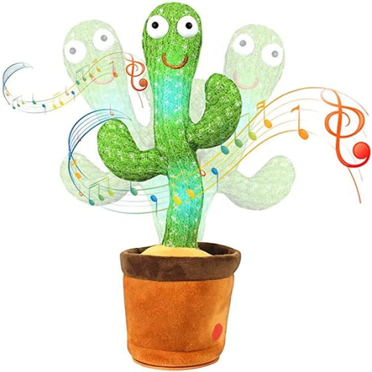 Interactive Dancing Cactus Toy with Sound Activation and Musical Movements