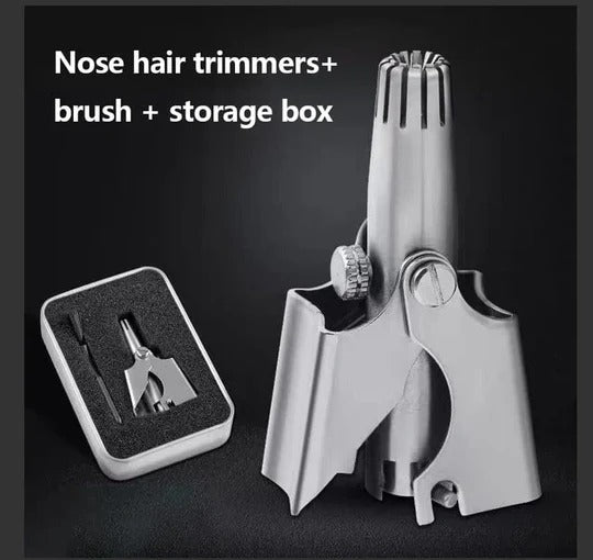Manual Nose and Ear Hair Trimmer for Men with Precision Cutting Design