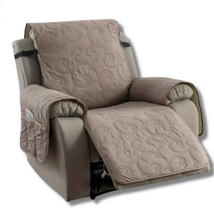 Waterproof Recliner Cover with Plush Fabric and Machine Washable Design