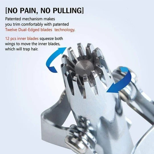 Manual Nose and Ear Hair Trimmer for Men with Precision Cutting Design