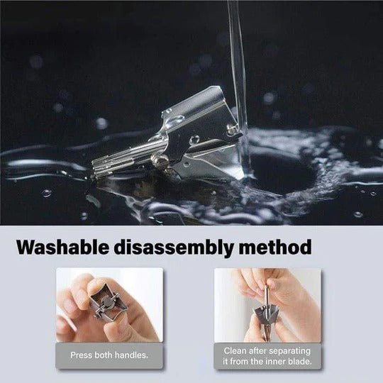 Manual Nose and Ear Hair Trimmer for Men with Precision Cutting Design