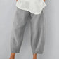 Breathable Linen Pants with Adjustable Waist and Relaxed Straight Leg