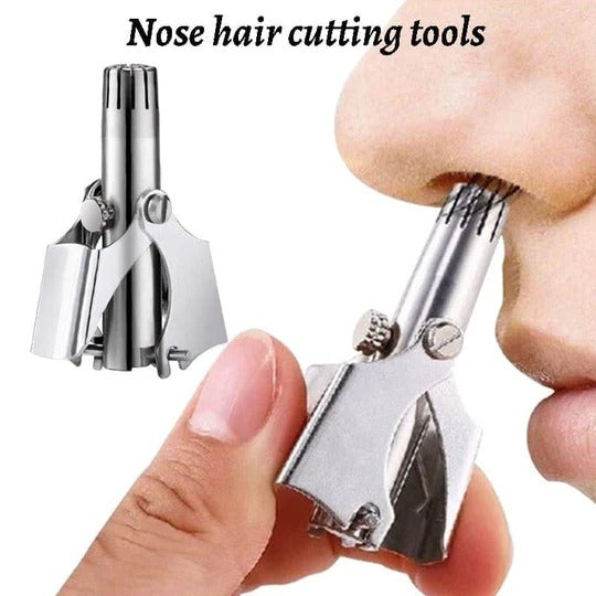 Manual Nose and Ear Hair Trimmer for Men with Precision Cutting Design