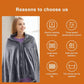 Heated Shawl with Instant Heat and USB Power, Removable Fleece Cover