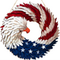 Eagle Wreath Patriotic Wooden Door Sign
