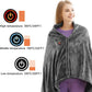 Heated Shawl with Instant Heat and USB Power, Removable Fleece Cover