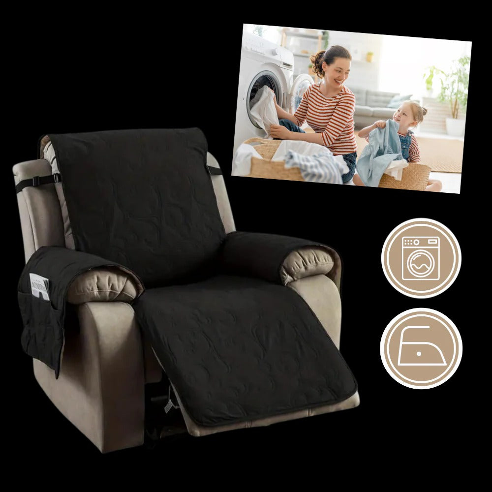 Waterproof Recliner Cover with Plush Fabric and Machine Washable Design