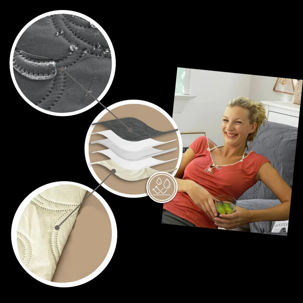 Waterproof Recliner Cover with Plush Fabric and Machine Washable Design