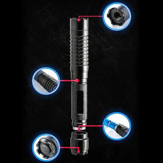 Handheld Laser Pointer with Adjustable Beam for Long-Range Indication