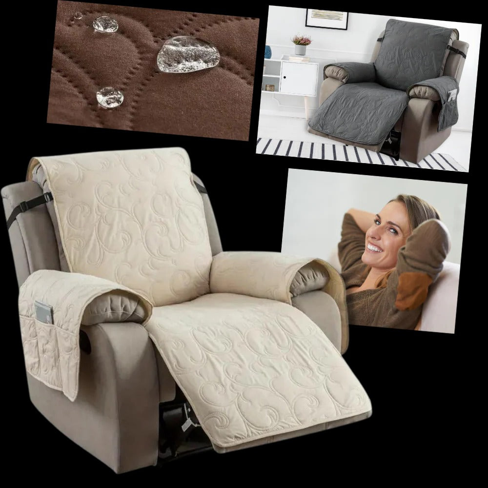 Waterproof Recliner Cover with Plush Fabric and Machine Washable Design