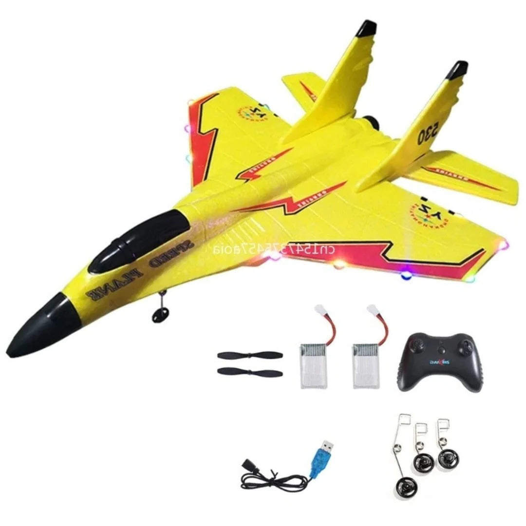 Remote Control Airplane with Shatter Resistant Build and Aerodynamic Flight Stability