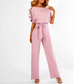 Dark Blue Fitted Jumpsuit with Cotton Polyester Blend and Machine Washable Care