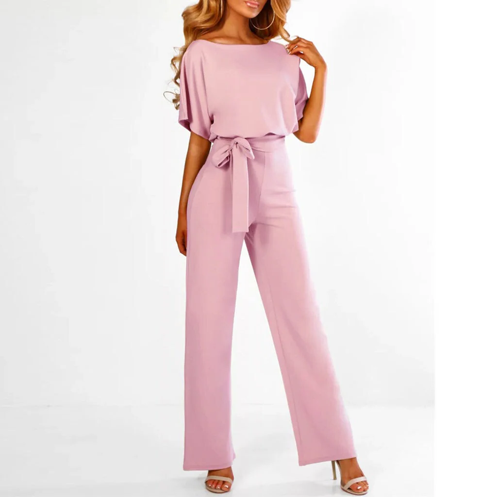 Dark Blue Fitted Jumpsuit with Cotton Polyester Blend and Machine Washable Care