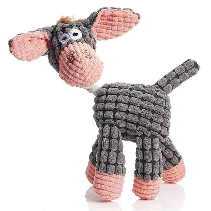 Reinforced Plush Dog Toy with Built-in Squeaker and Pet-Safe Inner Core