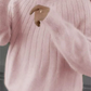 Womens Knit Sweater with Crew Neck and Full Length Sleeves, Hip Coverage