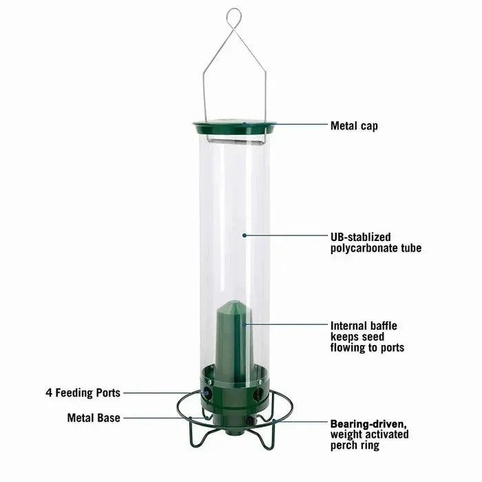 Bird Feeder with Squirrel Deterrent Design for Wild Birds