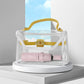 Button Activated Umbrella with 360 Degree Rotating Handle and Hook Storage Design
