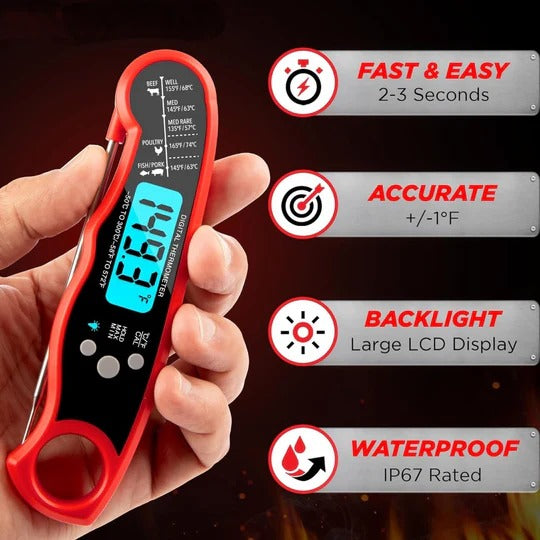 Instant Read Meat Thermometer for Fast and Accurate Food Temperature Checks