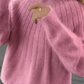Womens Knit Sweater with Crew Neck and Full Length Sleeves, Hip Coverage