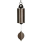Steel Wind Bell with Dual Resonance Chamber and Ash Wood Clapper, 12 Inch