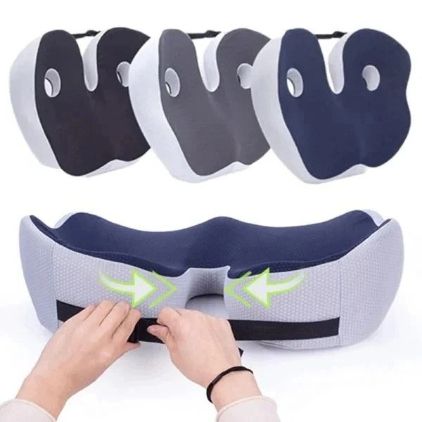 Adjustable Sit Bone Relief Seat Cushion with Customizable Support