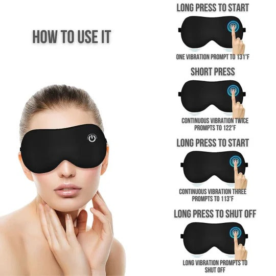 Rechargeable Heated Eye Mask for Warm Eye Comfort and Relaxation