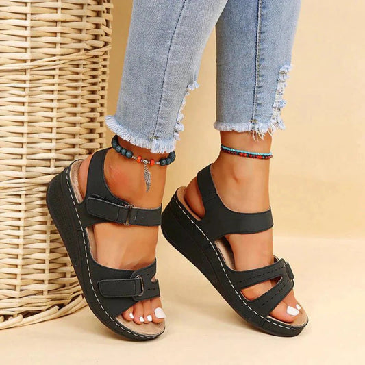Women's Open Sandals with Contoured Arch Support and Flexible Sole