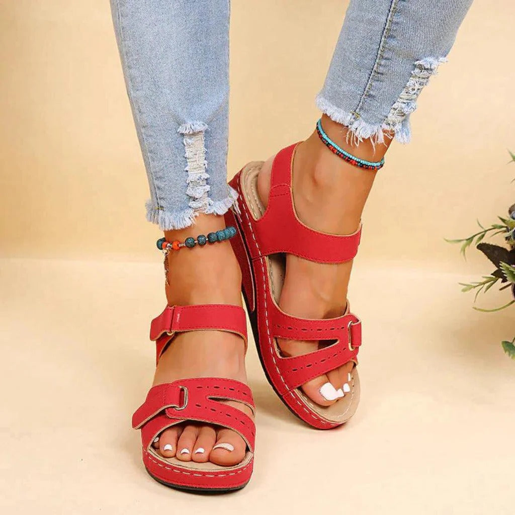 Women's Open Sandals with Contoured Arch Support and Flexible Sole