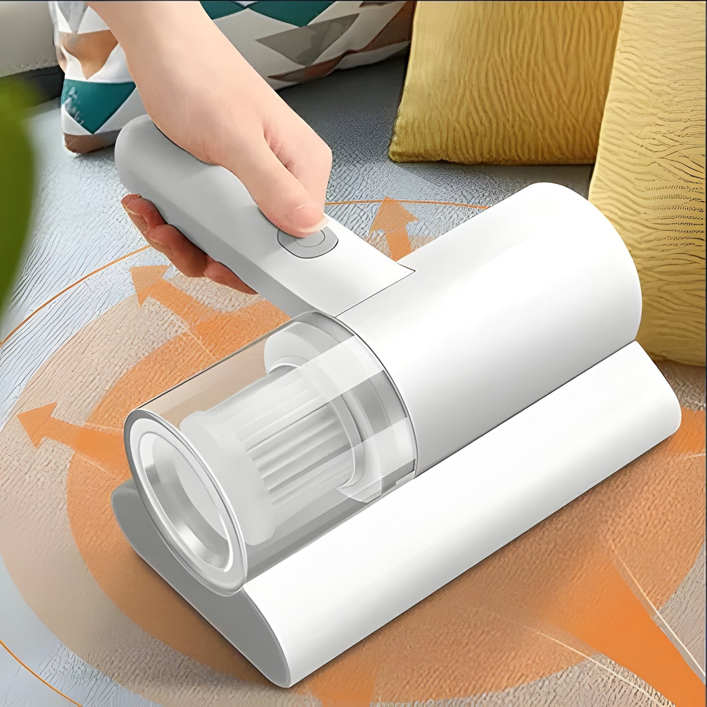 Handheld Mattress Vacuum with High Frequency Vibration and Multi Stage Filtration